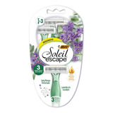 Máquina Para Afeitar Bic Soleil Escape Lavanda Eucalipto X3u