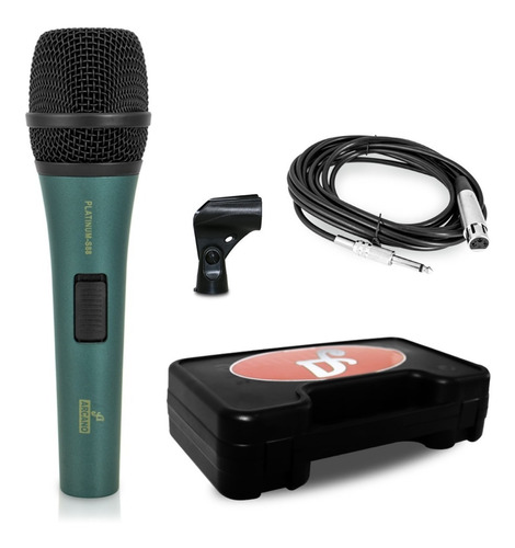 Microfone Dinâmico Arcano Platinum-s88 Com Fio Xlr-p10 Sj