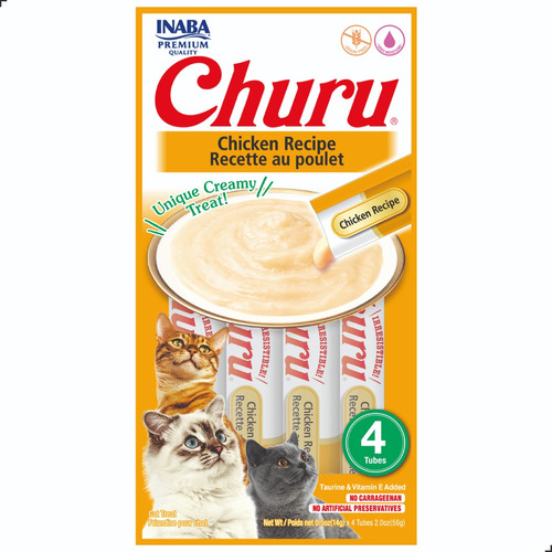 Petisco Ultra-premium Churu Sabor Frango Gato 56g - 4 Sachês