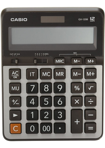 Calculadora Casio De Mesa Grande Gx-120b-w-dc 12 Digitos