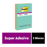 Post-it Pautado Supernova 101mm X 152mm 3 Blocos 90 Folhas