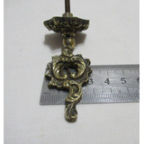 Antiguo Tirador Ornamental Bronce Francés 7.5x3cm P/ Muebles