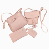 Conjunto Moderno De 4 Bolsas De Hombro Para Mujer, Kit De Bo