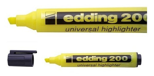 Resaltador Edding 200 Highliter (x10unid) Marcador Fluo Color Amarillos