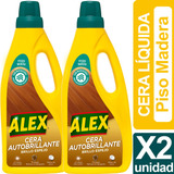 Alex Cera Autobrillante Para Pisos De Maderas 750ml Pack 2