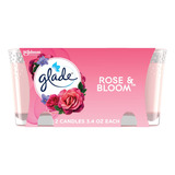 Glade Tarro De Velas, Ambientador, Rosa Y Florecimiento, 3.4