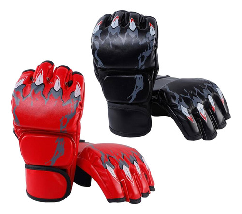 2 Pares De Guantes De Boxeo Mma, Guantes Transpirables De