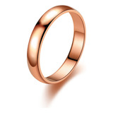 Anillo De Pareja Vegano Acero Titanio Oro Rosa