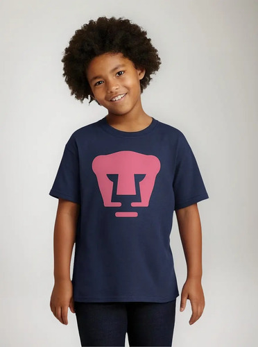 Jersey Niño Niña Logo Rosa Playera Fútbol Pumas Unam | Meses sin interés