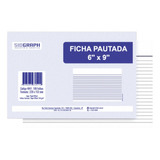 Ficha Pautada 6x9 Grande Bloco Com 100 Fls Sidgraph