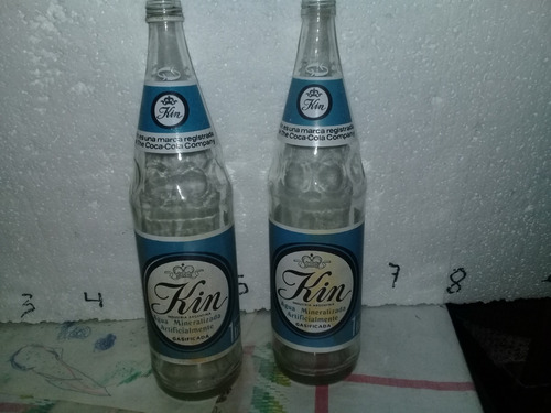 Botellas De Vidrio Kin De 1 Lt. Vacias Antiguas X 5