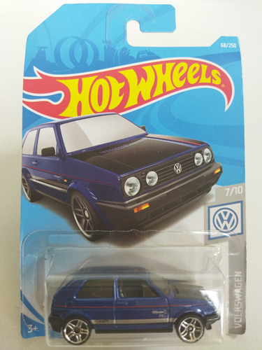 Hot Wheels Volkswagen Golf Mk2 Azul 68/250