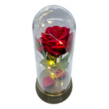 Redoma Com A Rosa Encantada E Led Inspirada Na Bela E A Fera