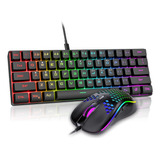 Redthunder 60% Gaming Keyboard And Mouse Combo, Ultra-com...