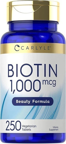 Carlyle | Biotin | 1000mcg | 250 Vegetarian Tablets
