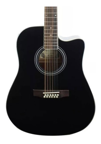 Segovia Guitarra Texana Electroacústica Negra Sgd20ecbka