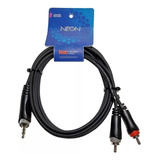 Cable (2) Rca - (1) Mini Plug Stereo 3,5 Mm X 1.5 Mtrs Kwc 