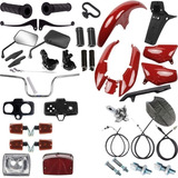 Kit Carenagem C/ Kit Farol Pisca Cg 125 Titan 98/99 Vermelho