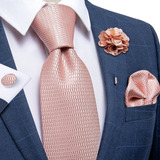 Set Corbata, Pañuelo, Gemelos Con Pin!! Premium!!