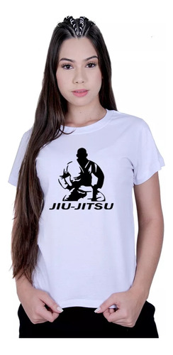 Camiseta Baby Look Feminina Jiu Jitsu Luta Feminina Camisa