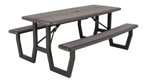 Lifetime Mesa Plegable Tipo Picnic Para Exterior Gris2