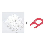 Anel O-ring P/ Teclado Mecânico 120pç + 01 Removedor Keycaps Cor De Teclado Branco