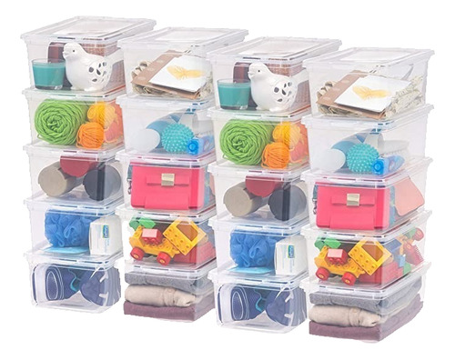 Star Organizador De Zapato Cajas Organizador Multiuso Caja Con Tapa X 20 Unidades Color Transparente