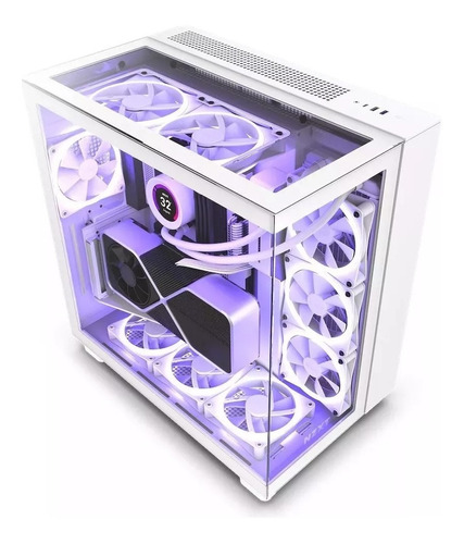 Gabinete Gamer Nzxt H9 Elite Mid Tower Atx Branco Cm-h91ew01