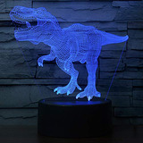 Lámpara Dinosaurio 3d Led Con Cambio De Colores - Juguetes