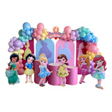 Kit Decorativo Princesas Niñas 6 Figuras En Coroplast 80 Cm