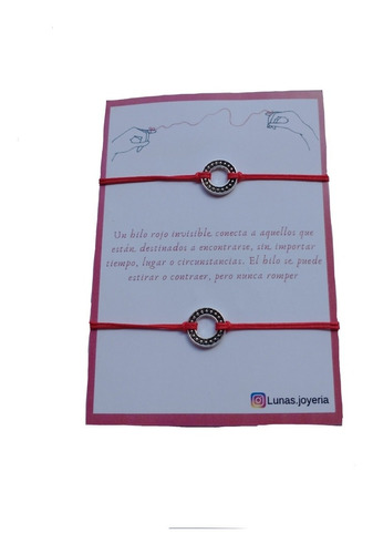 Pulseras Del Hijo Rojo Arandelas Para Novios Parejas Cumple 