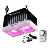 Led Growtech 100w Full Spectrum Con Poleas Cultivarg Y Timer