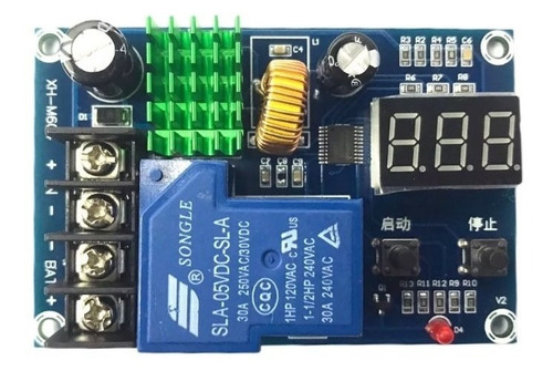 Modulo Control Carga Baterias Litio 6-60v Relay 30a Xh-m604