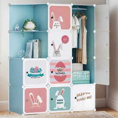 Ropero Infantil Folira Azul 10 Puertas Plástico Armable 147x111x37cm | Envío gratis