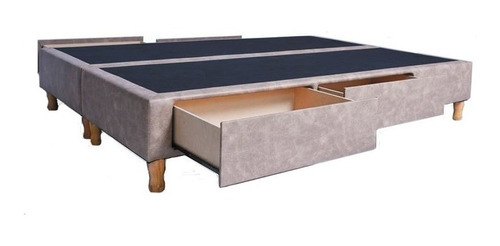 Base Sommier Box Somier Cama 1 Plaza 2 Cajones Entrega S/c*