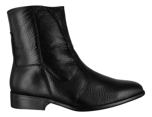 Bota Caballero Vogatti 5705 Piel Venado Negro Cuero Formal