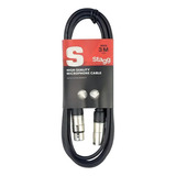 Cable De Micrófono Stagg De 3 Metros Xlr-xlr Negro Smc3