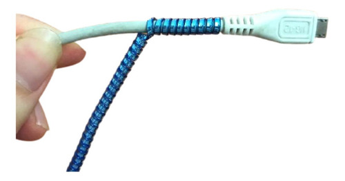 Espiral Protector Cable Usb Colores Metálicos