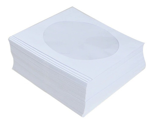 750 Envelope Cd Branco C/visor Transparente Ou Colorido