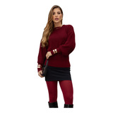 Blusa Feminina De Frio Manga Longa Trico Lançamento Inverno