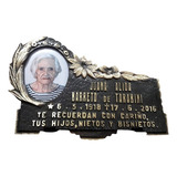 Placa Recordatoria Cementerio 26x18 Fundicion De Bronce Foto