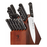 Henckels Solution Kitchen Knife Set With Block, 15-pc, Black