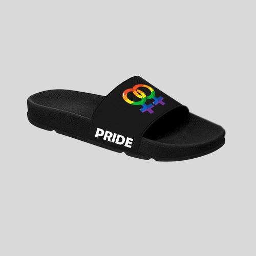 Chinelo Slide Masculino Personalizado Estampa Lgbt