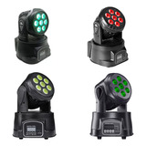 Pack 4 Cabeza Movil Robotico Par 7 Led Rgbw Dmx Fiesta Disco