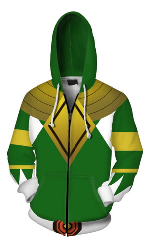 Chaqueta Con Capucha Y Cremallera Cospaly Power Rangers