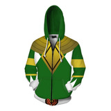 Chaqueta Con Capucha Y Cremallera Cospaly Power Rangers