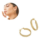 Arete/candonga Chain Oro Laminado 18k