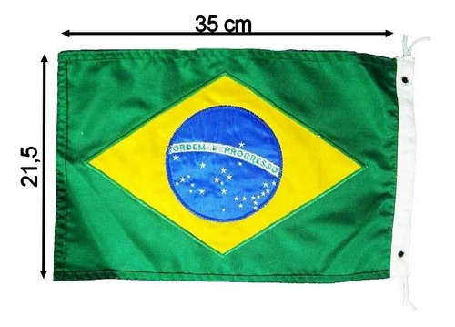 Bandeira Nacional Brasil Tam P Nautico Antena Mastro Carros