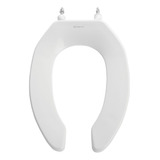 Asiento De Baño Aro Abierto Elongado Plastico Blanco Briggs