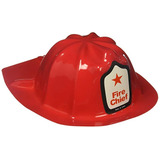 Rhode Island Novelty Plástico Bombero Jefe Sombrero